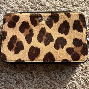 Kate spade Leopard wristlet/crossbody